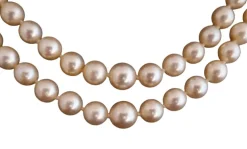 Collier de Perles de Culture 2 Rangs, Fermoir Or