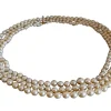 Collier De Perles De Culture 3 Rangs, Fermoir Perles