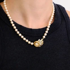 Collier de perles de culture or