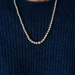 Collier de perles de culture fermoir XIXème