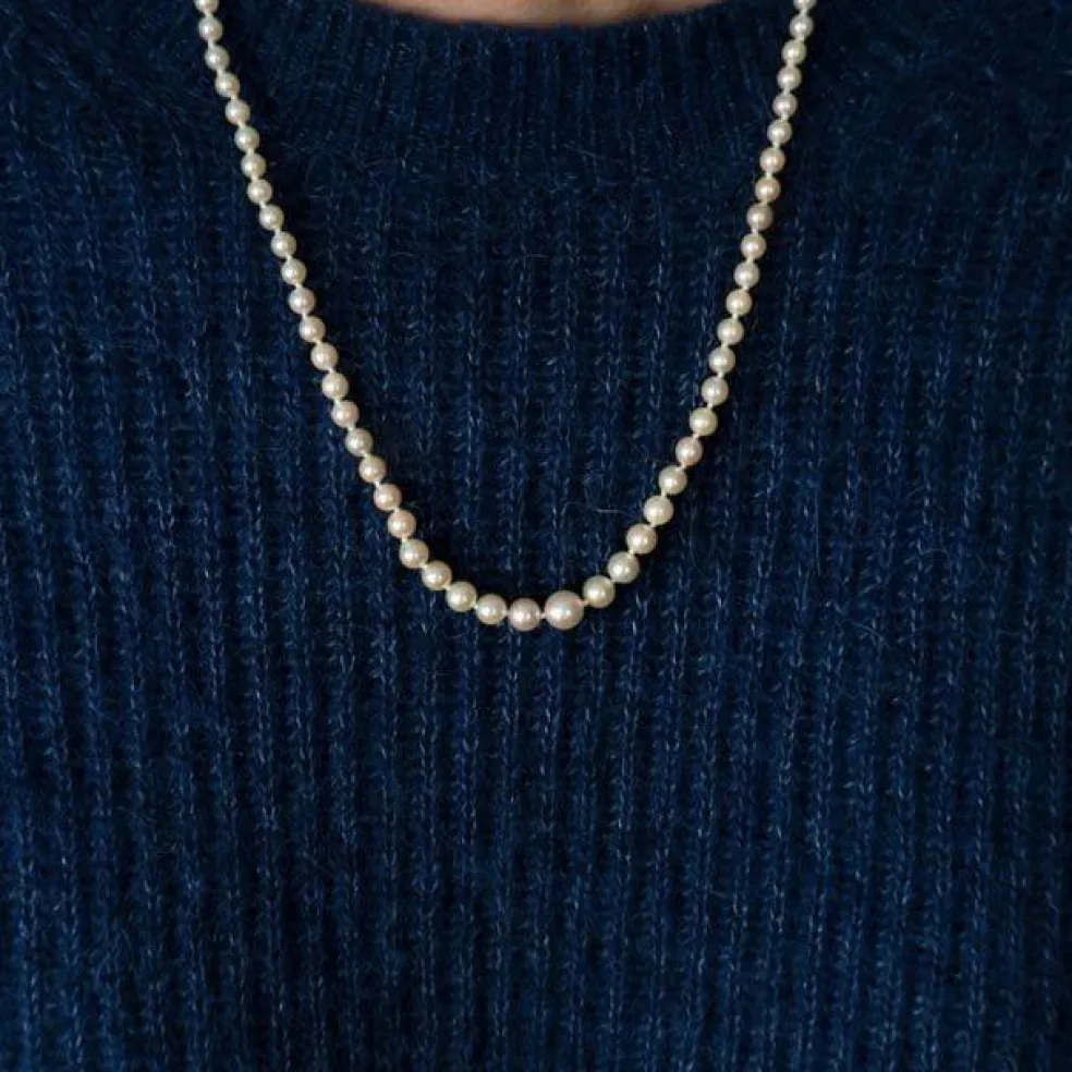 Collier de perles de culture fermoir XIXème