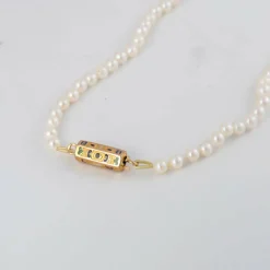 Collier de perles de culture fermoir XIXème