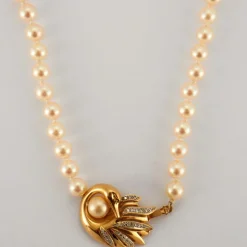 Collier de perles de culture or