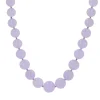Collier de perles de jade jadeite parme