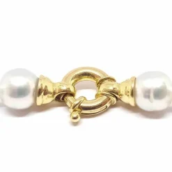 Collier de perles dorées & blanches