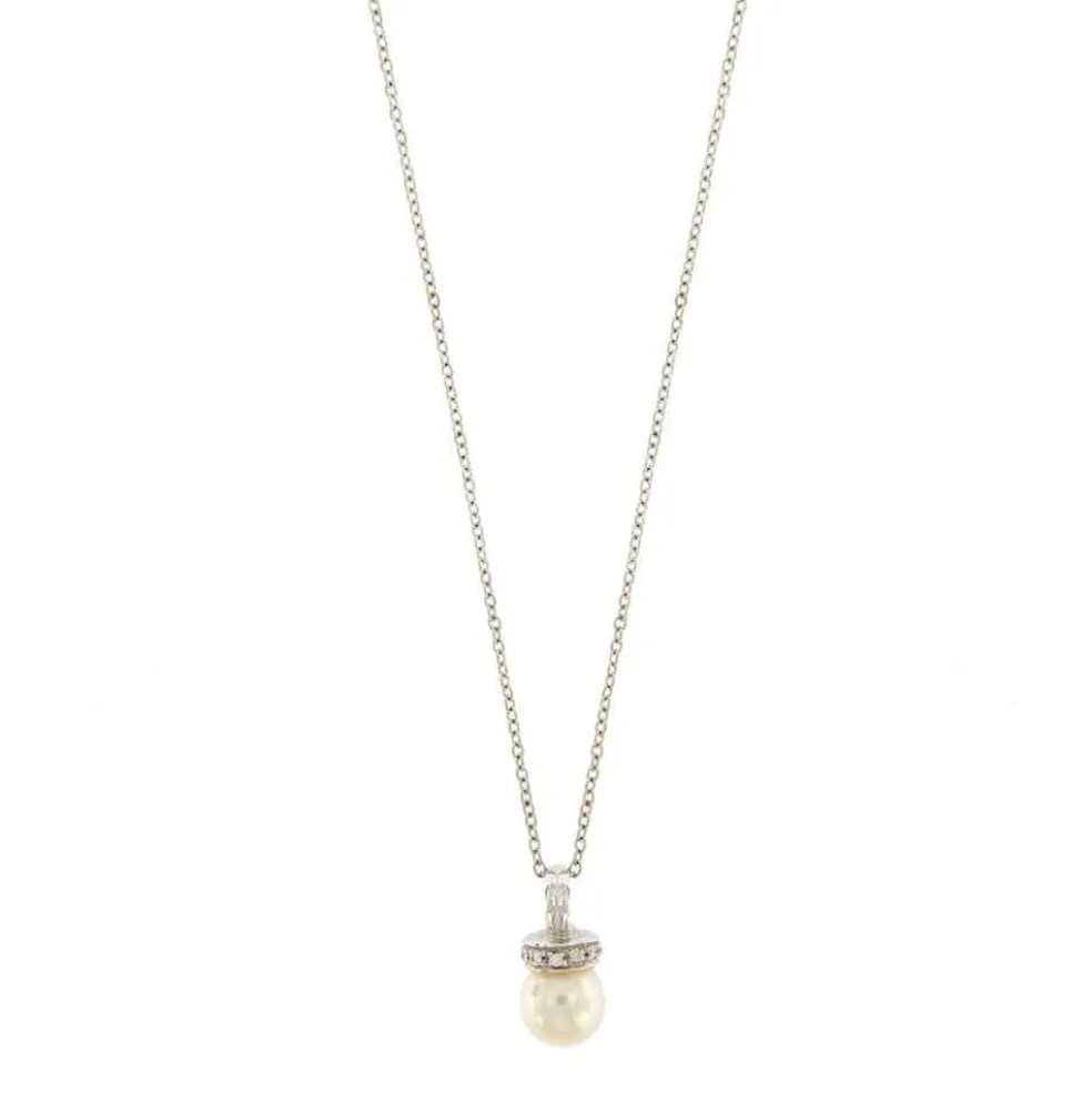 Collier de perles et de diamants