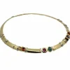 Collier de pierres fines maille oméga