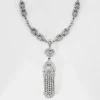 Collier de style Art Déco or blanc et diamants