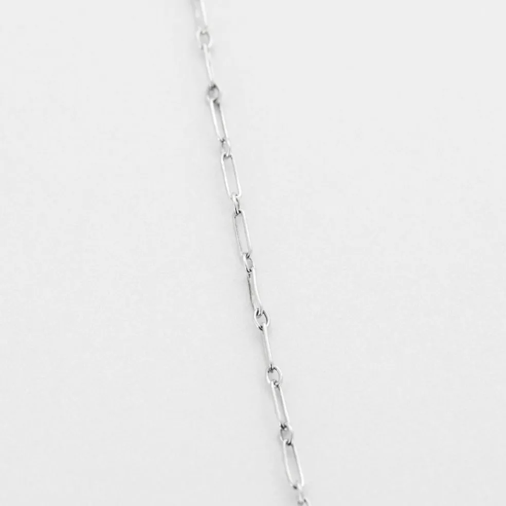 Collier de style art déco en or gris et diamants