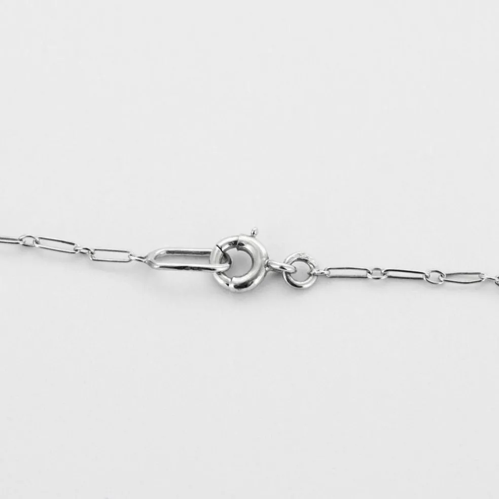 Collier de style art déco en or gris et diamants