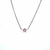Collier Design Pendentif Étoile Diamant Or Noir