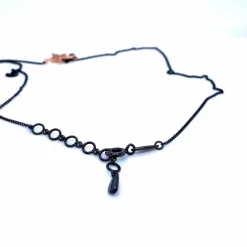 Collier Design Pendentif Étoile Diamant Or Noir