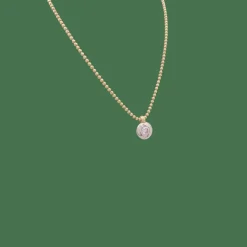 Collier deux ors, diamant.