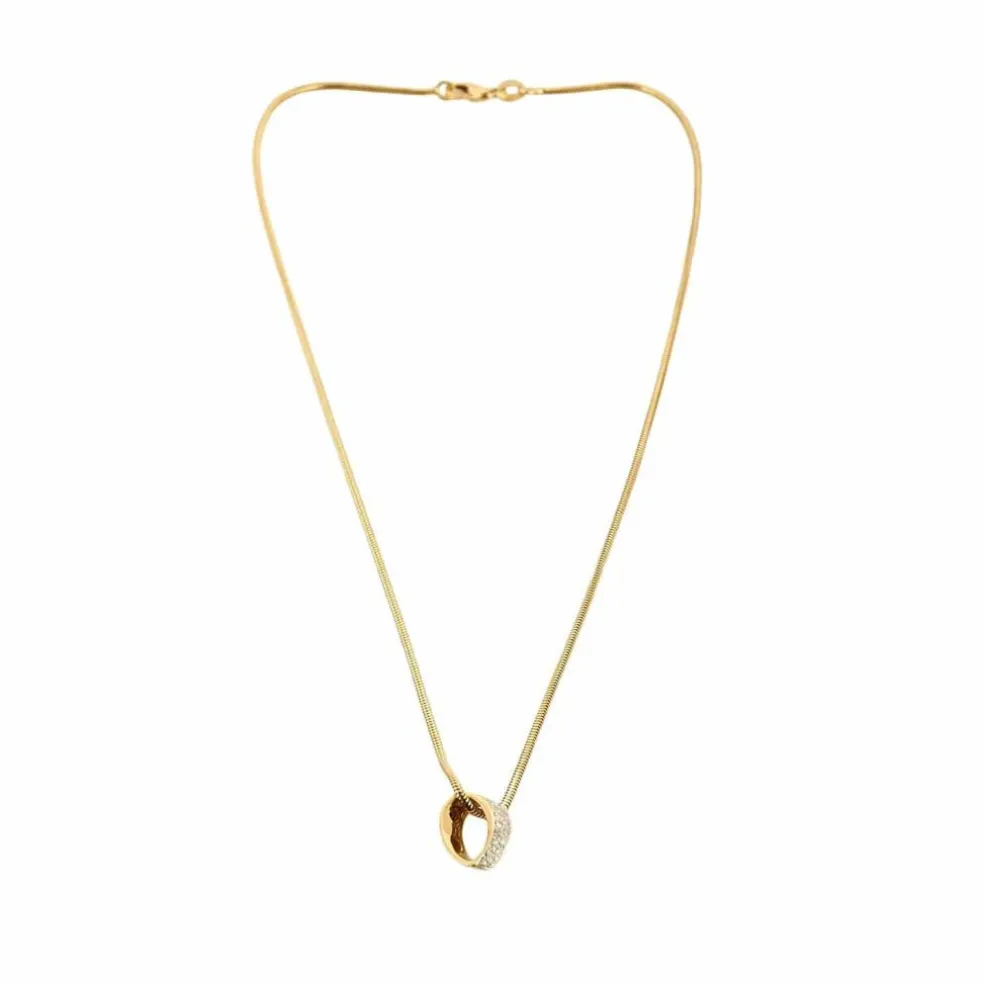 Collier deux ors diamants