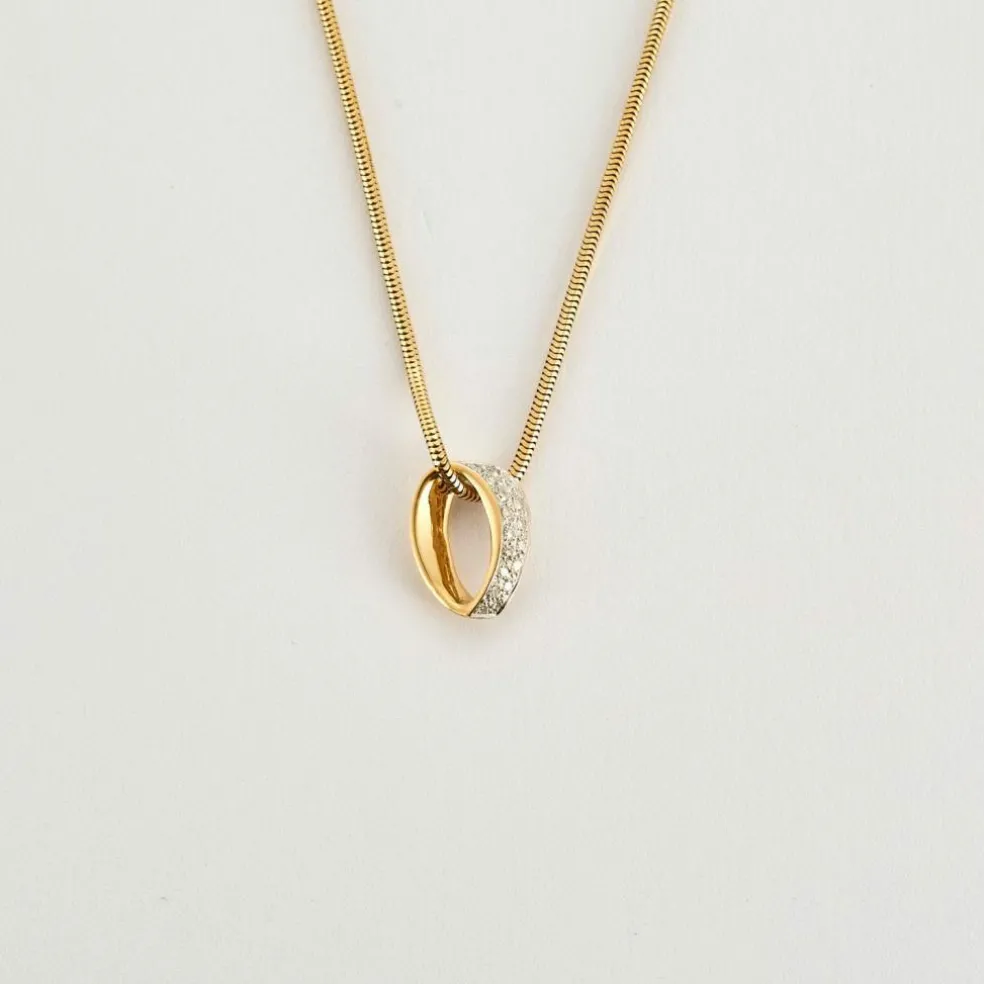 Collier deux ors diamants