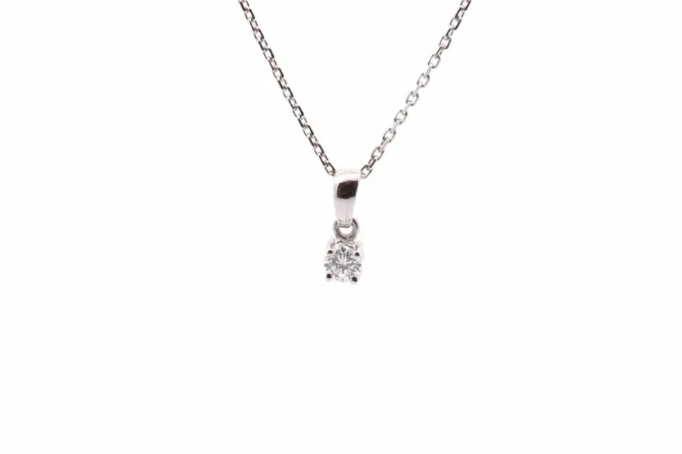Collier diamant en or blanc