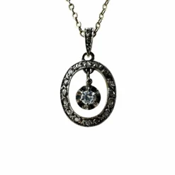 Collier diamant en pampille