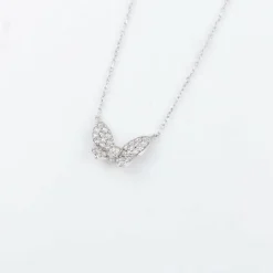 Collier diamant papillon
