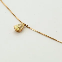 Collier Diamant Poire / 2,52 carats - Fancy Yellow - VVS1