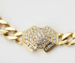 Collier diamant rubis et émeraude