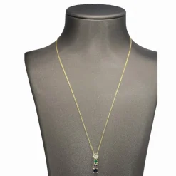 Collier diamant, rubis, émeraude et saphir