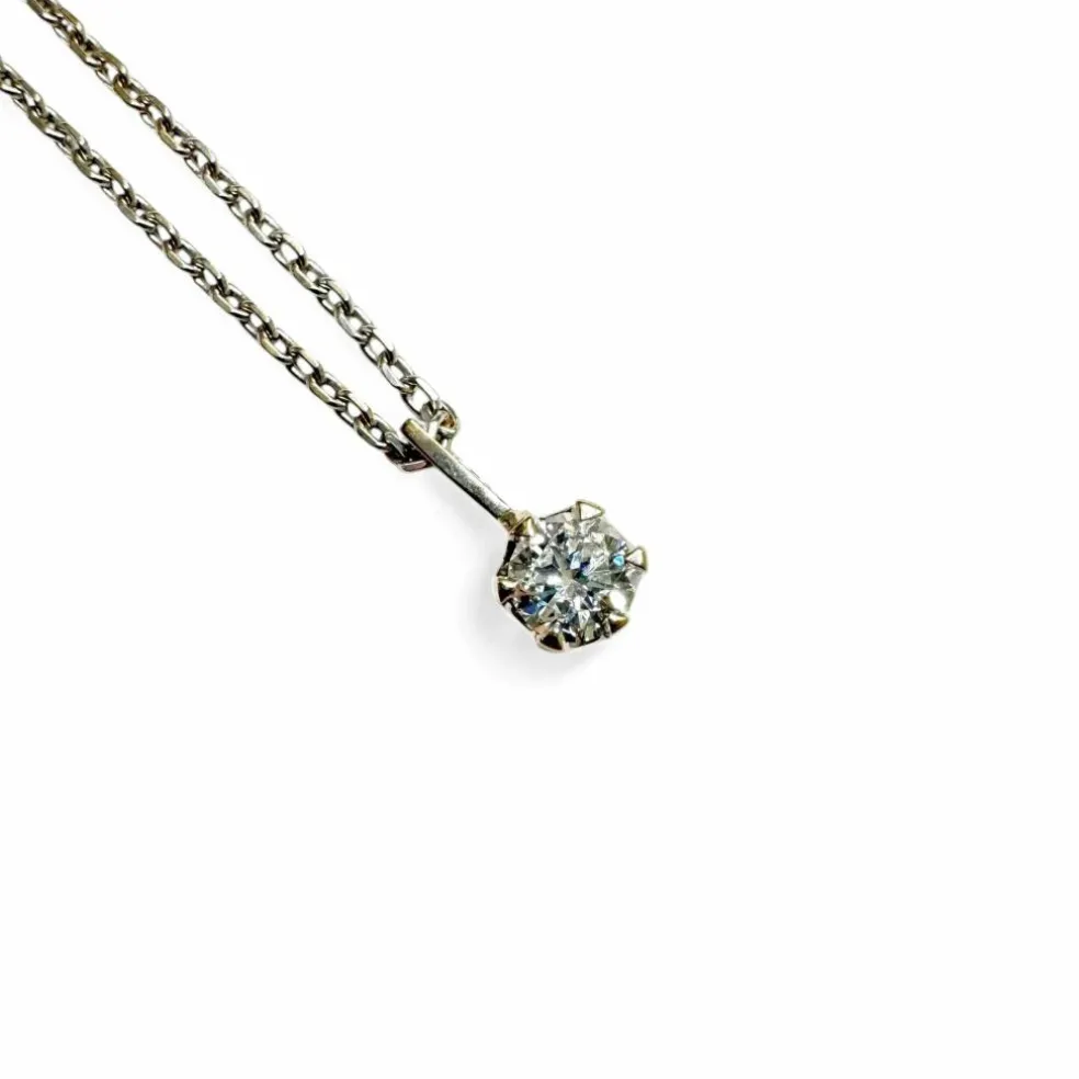 Collier diamant solitaire