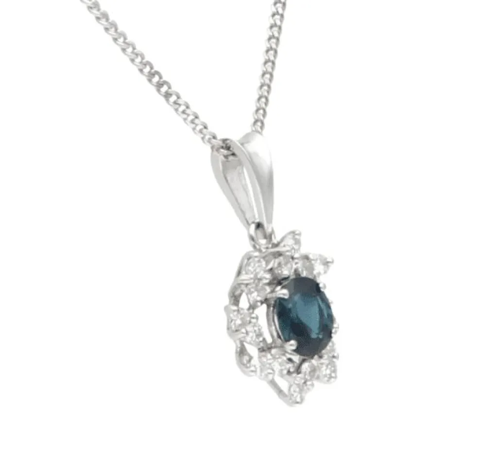 COLLIER DIAMANTS & SAPHIR