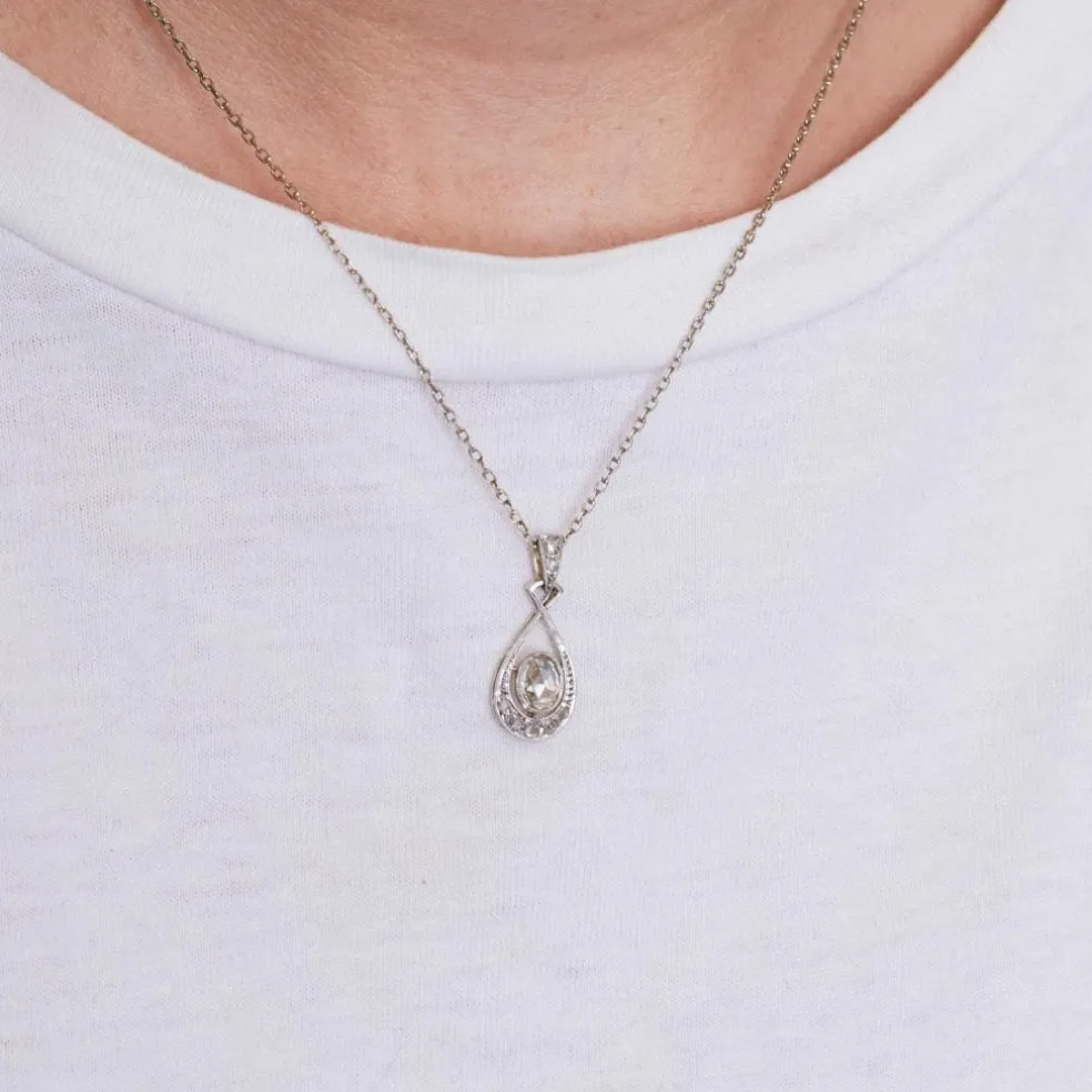 Collier diamants Art Nouveau