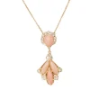 Collier Diamants Cabochons de corail