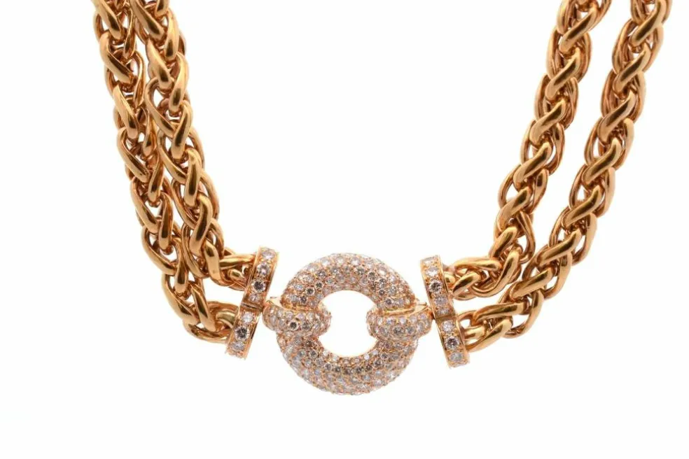 Collier diamants en or 18k
