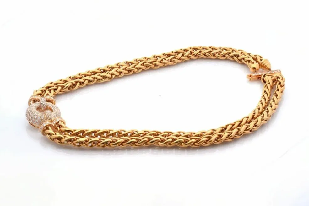 Collier diamants en or 18k