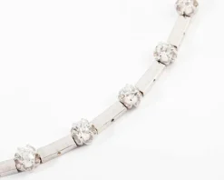 collier diamants et or gris années 1960