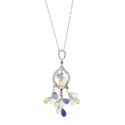 Collier diamants et pierres précieuses