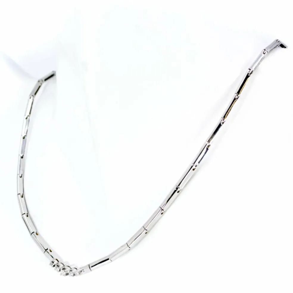 Collier Diamants Or blanc