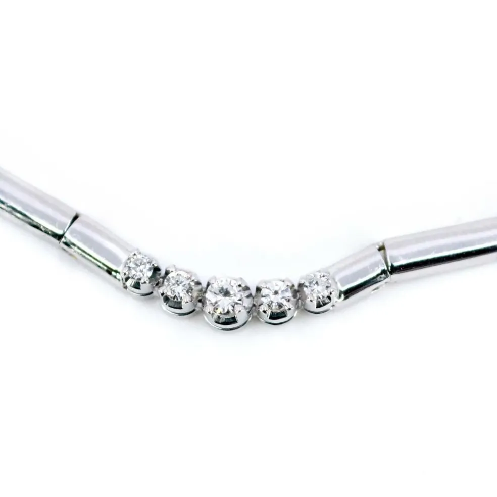 Collier Diamants Or blanc