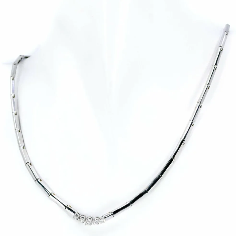 Collier Diamants Or blanc