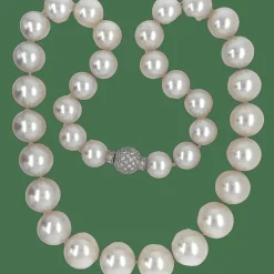 Collier Diamants Perles blanches d'Australie