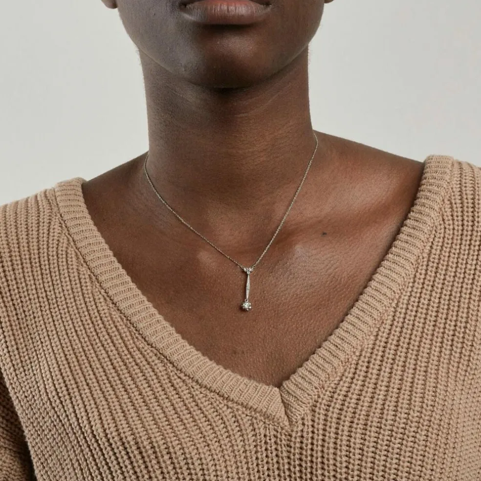 Collier diamants, époque 1900, travail Français