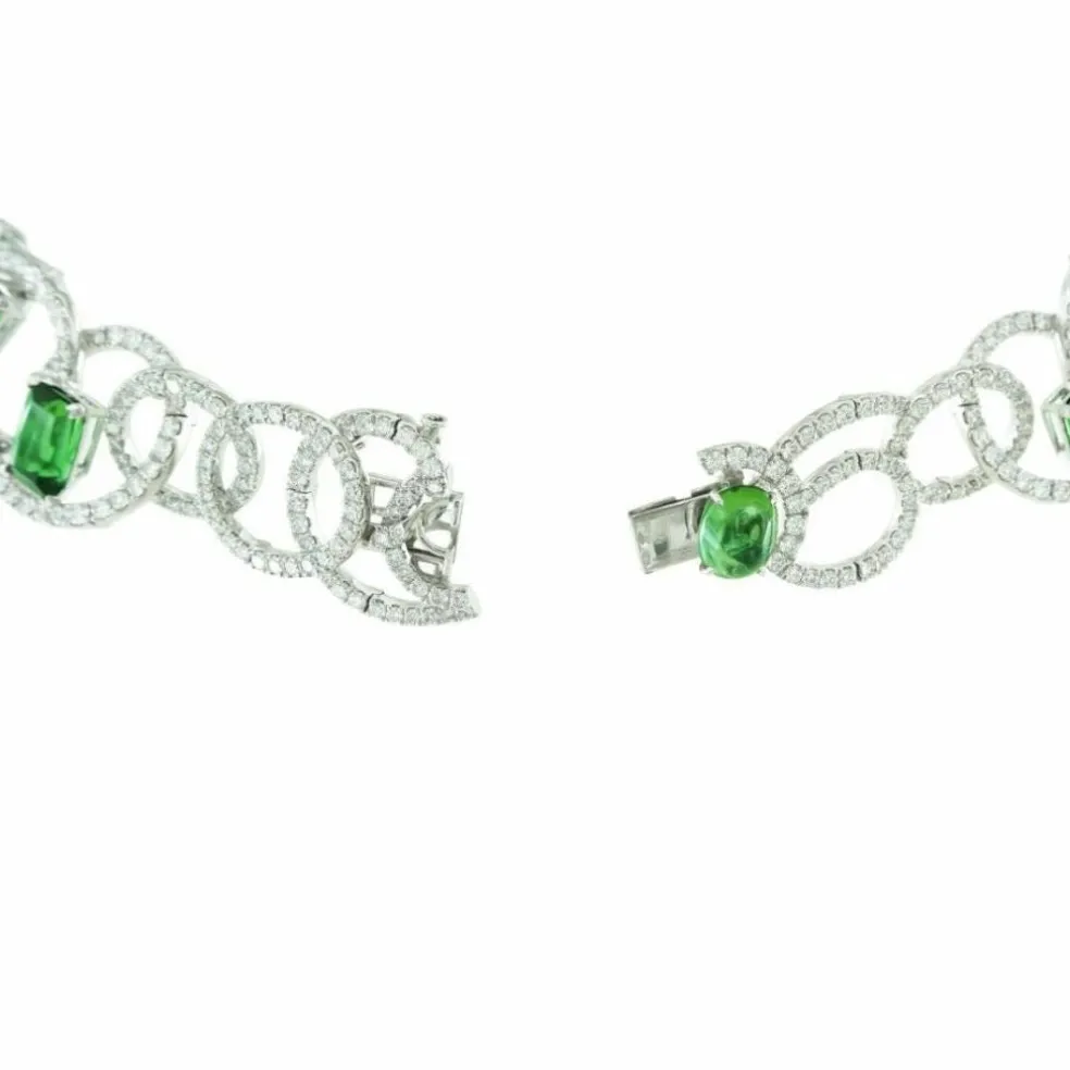 Collier diamants tourmalines