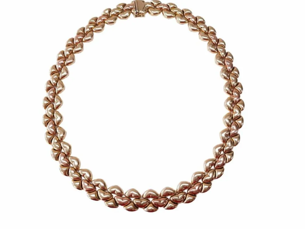 Collier double face en Or jaune et rose