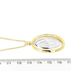 Collier double pendentif ovale