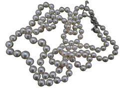 Collier Double Rang De Perles De Culture, Diamants