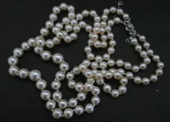 Collier Double Rang De Perles De Culture, Diamants