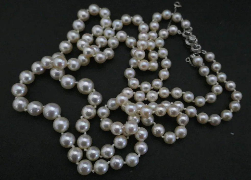 Collier Double Rang De Perles De Culture, Diamants
