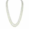 Collier Double Rangs 124 Perles de culture, fermoir or et diamants