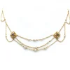 Collier Draperie - Or, Perles fines & Saphirs
