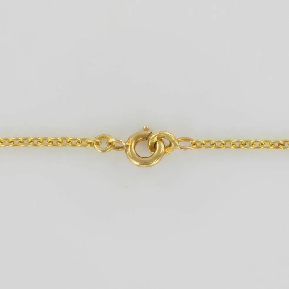 Collier draperie ancien or et spinelles