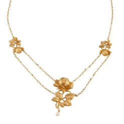 Collier draperie aux roses, XIXéme