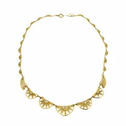 Collier draperie or et diamants