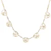 Collier draperie or jaune maille filigrane